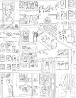 Eva Früh, Künstlerin: schaukammer, installation, auswahl aus 130 zeichnungen